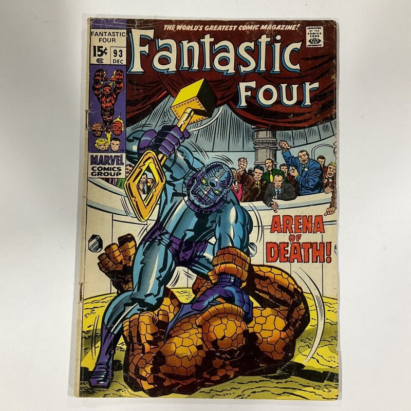 Fantastic Four 93 1969 Marvel VG/FN very good/fine 5.0