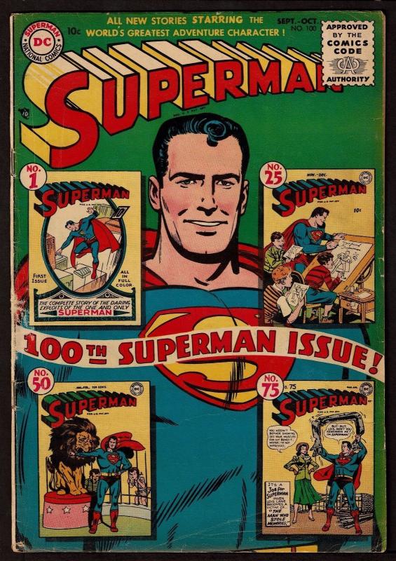 Superman #100 (Sep 1955, DC) 4.0 VG