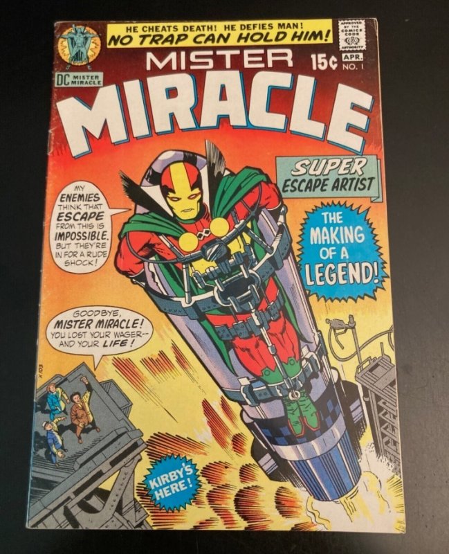 Wowza! MISTER MIRACLE #1 ***SIGNED (Pg. 1) BY JACK KIRBY!!***