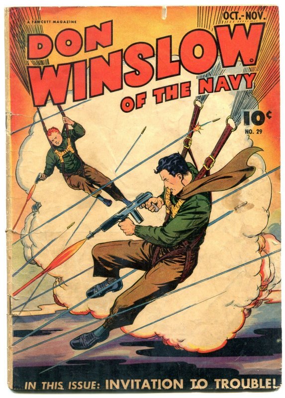 Don Winslow Of The Navy #29 1945-Parachute cover- Golden Age G/VG