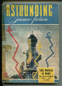 ASTOUNDING SCIENCE FICTION 06/1943-PULP SCI-FI-LEWIS PADGETT-ANTHONY BOUCHER-vg