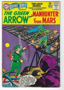 Brave and the Bold #50 FREE SHIPPING  Green Arrow & Martian Manhunter VG/F