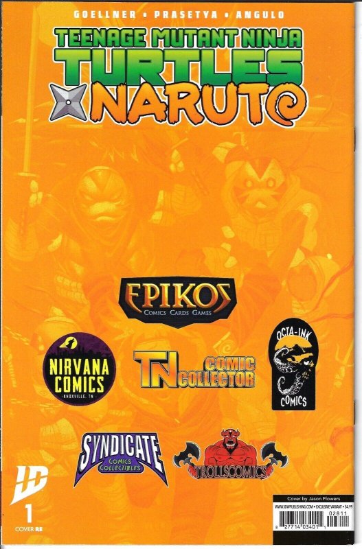 TMNT/Naruto #1 2024 Jason Flowers Exclusive Signed IDW EB201