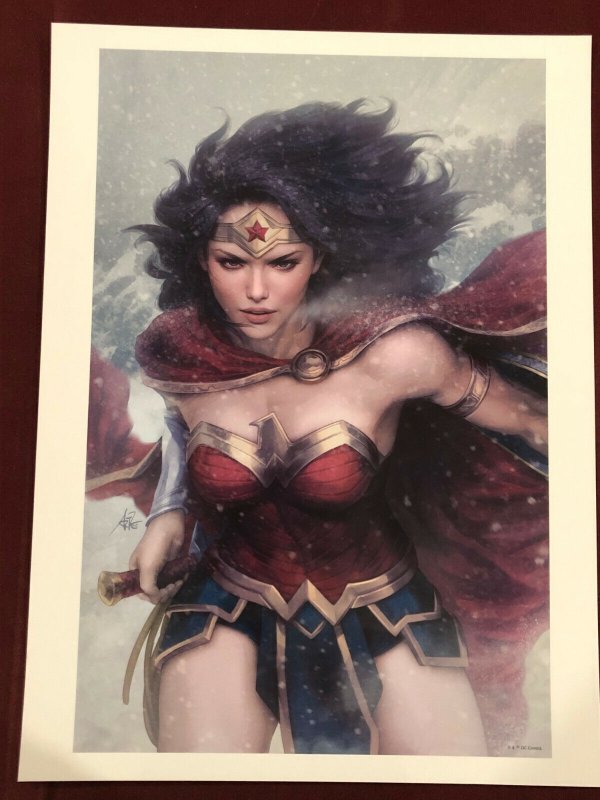 STANLEY ARTGERM LAU DIANA WONDER WOMAN POSTER 12X16  SHPPD FLAT JUSTICE LEAGUE