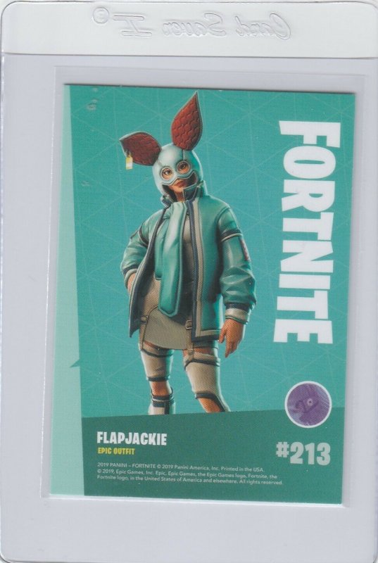 Fortnite Flapjackie 213 Epic Outfit Panini 2019 trading card series 1