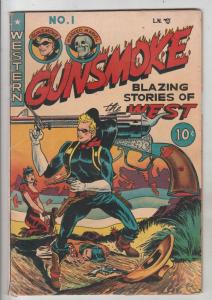 Gunsmoke Blazing Stories Of The West #1 (Apr-49) VG/FN Mid-Grade Gunsmoke