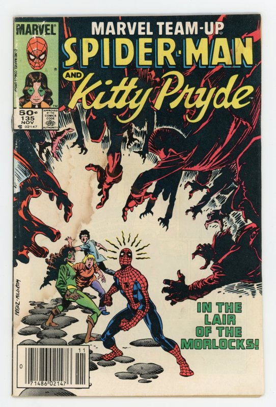 Marvel Team-Up #135 Spider-Man Kitty Pryde X-Men Newsstand GD
