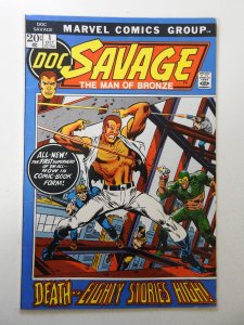 Doc Savage #1 (1972) VG+ Condition moisture stain