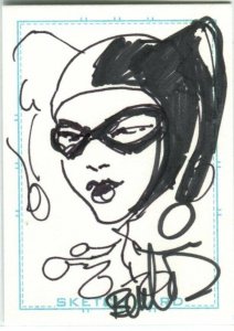 Harley Quinn Card Art - 2006 Signed art by Joe Benitez