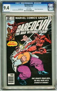 Daredevil #171 (1981) CGC 9.4! crack bottom right of slab