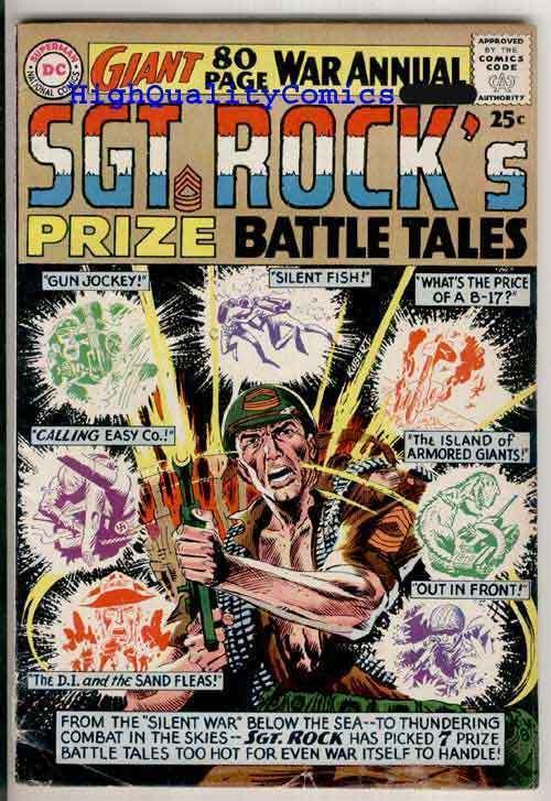 SGT ROCK'S PRIZE BATTLE TALES, VG/VG+, Joe Kubert, Russ Heath,1964, War, Bat