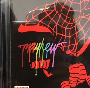 MILES MORALES SPIDER-MAN #1 CGC 9.8 Mike Mathew Sketch/signed On Cover