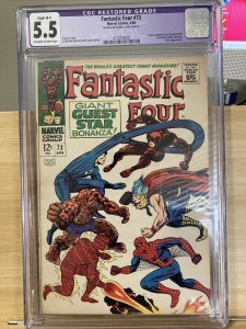 Fantastic Four #73 CGC 5.5 Battle cover! Silver Age  Older CGC See Description