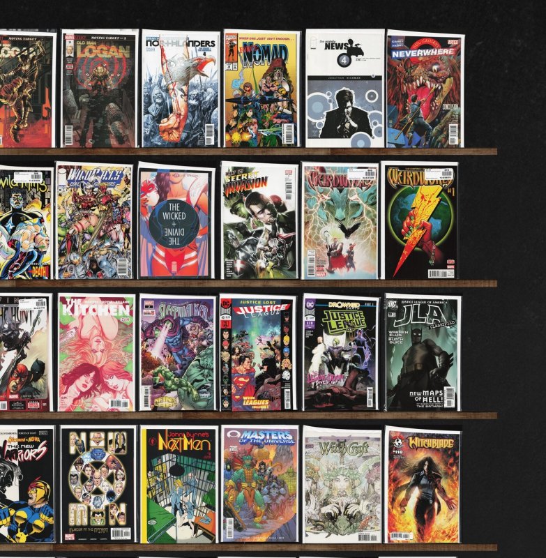 Huge Lot 150+ Comics with Old Man Logan, Justice League, Weirdworld & More!