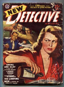 NEW DETECTIVE-July 1943-POPULAR-Gangster cover-Pulp Magazine
