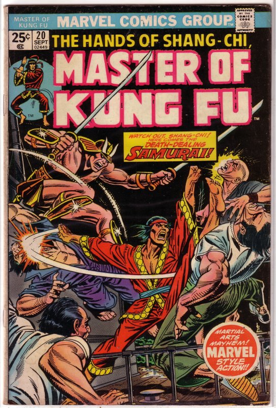 Master of Kung Fu   # 20 GD/VG Shang Chi, Conway/Gulacy