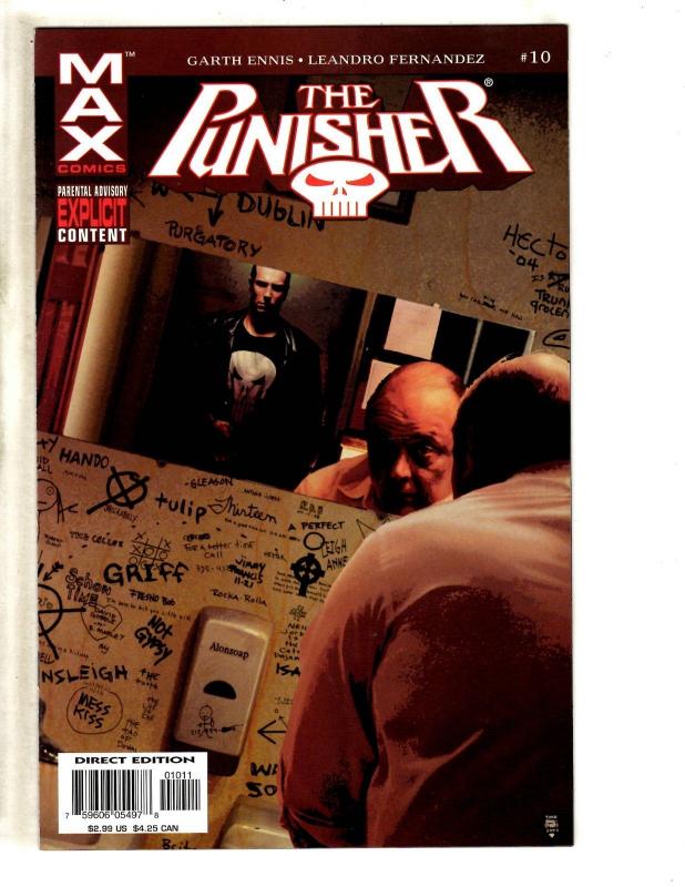 Lot Of 10 Punisher Marvel Comic Books # 1 2 5 8 9 10 11 12 13 14 Defenders CR35