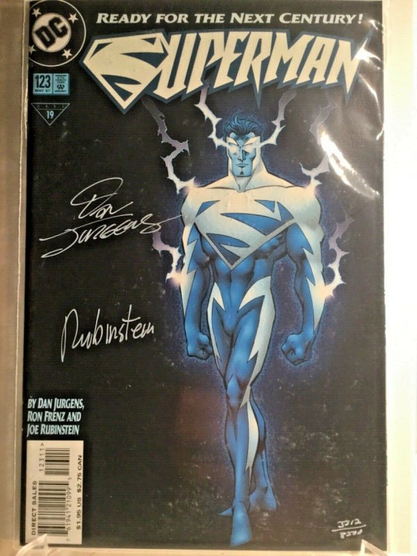Superman #123 TWO PACK COMBO Glow in the Dark Signed w/COA 1997 Numerical Order