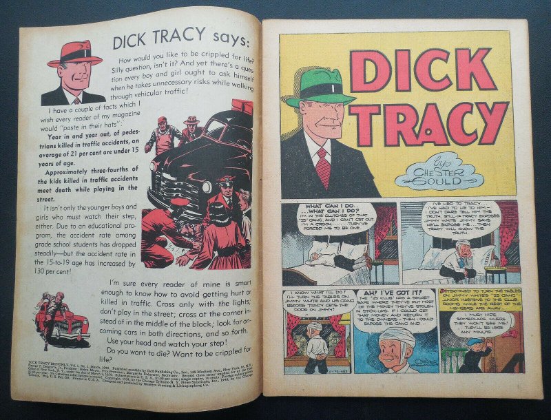 DICK TRACY MONTHLY #3 VG+  - The IRON MAN Story - VERY SCARCE ISSUE - 1948