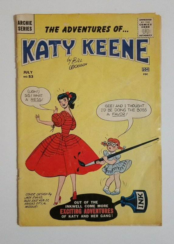 Katy Keene #53 VG Archie Comics COMPLETE Paper Dolls VINTAGE Bill Woggon Issue