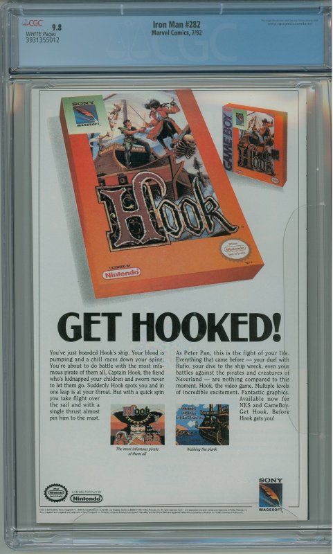 Iron Man #282 (1992) CGC 9.8! 1st Full Appearance of War Machine!