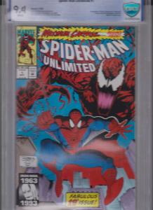 SPIDER-MAN UNLIMITED #1 / CBCS 9.4 / WHITE PAGES-1993 / 1'st APP SHRIEK, CARNAGE