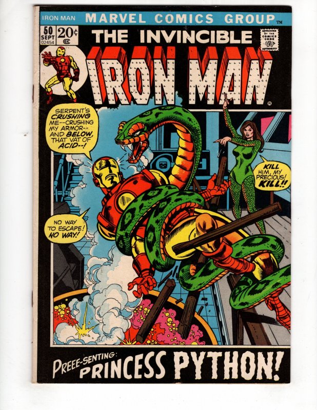 Iron Man #50 (1972)  Princess Python Appearance !!!   / ID#144