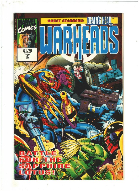 Warheads #7 VF+ 8.5 Marvel UK Comics 1992 vs. Death's Head II  