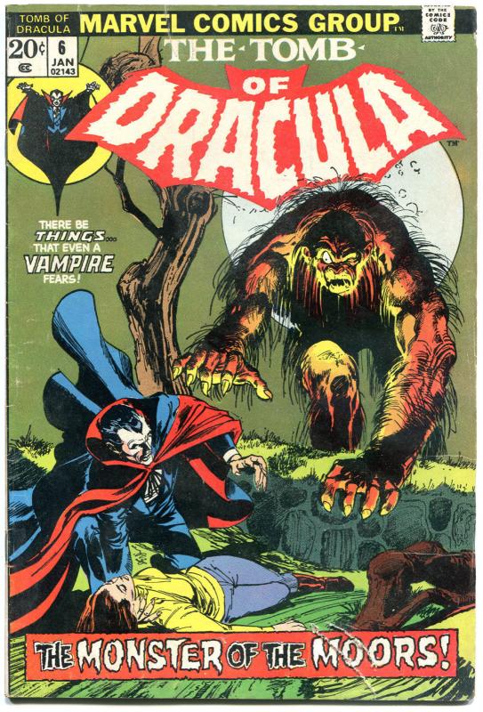 TOMB of DRACULA #6, VG+, Vampire, Death, Gene Colan, 1972, more TOD in store