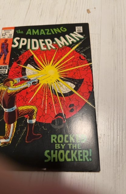 The Amazing Spider-Man #72 (1969)rocked by the Shocker