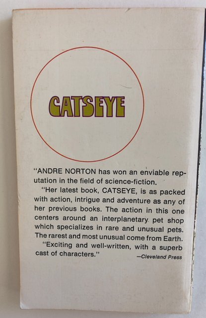 Catseye by Norton, 1961,189p, greatcover