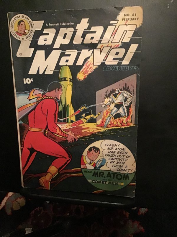 Captain Marvel Adventures #81 (1948) wow! Mid high-grade golden age key! FN/VF