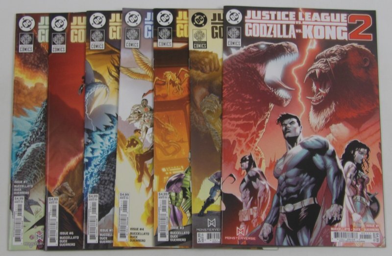 Justice League Vs Godzilla Vs Kong 2 #1-7 VF/NM complete set Monsterverse ; DC