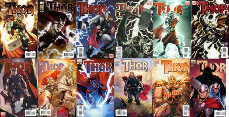 THOR (2007) 1B-8B,9-12 COMPLETE! VARIANT COVER VERSIONS