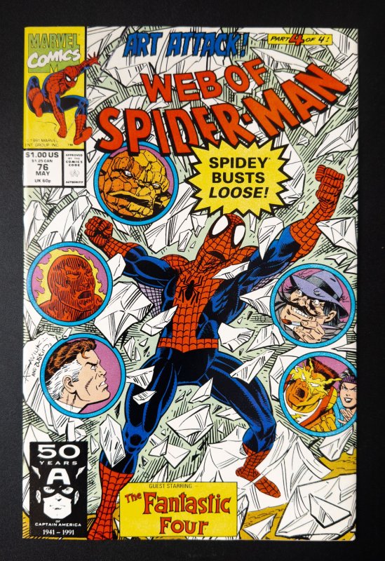 Web of Spider-Man #76 (1991) - [KEY] Art Attack Finale - VF/NM