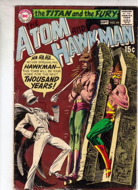 Atom and Hawkman #44 (Sep-69) FN Mid-High-Grade The Atom, Hawkman