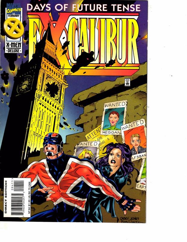 Lot Of 2 Marvel Comic Books Excalibur #1 and Days of Future Tense #1 ON3