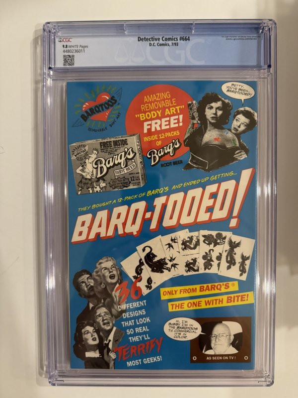 Detective Comics #664 CGC 9.8  DC (1993)