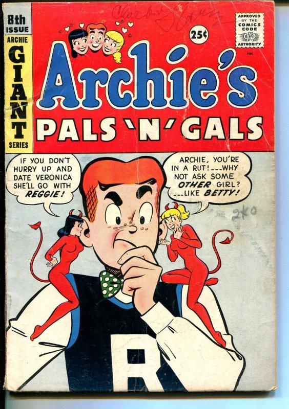 Archie's Pals 'n' Gals #8 1959-Archie-Betty & Veronica bad influence cover-VG