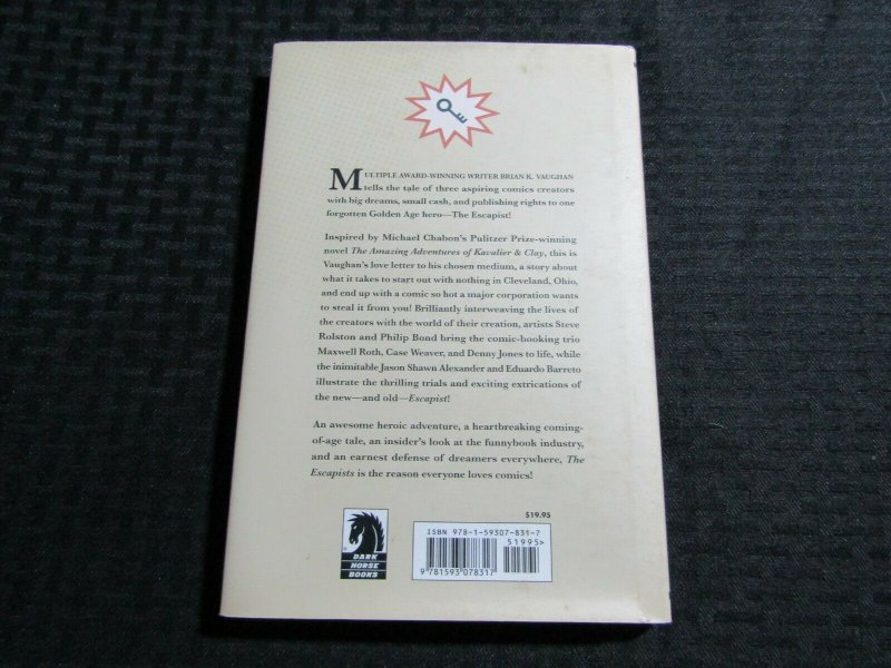 2007 THE ESCAPISTS by Michael Chabon HC/DJ VF+/FN+ 1st Dark Horse Comics