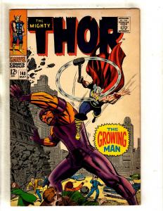 Thor # 140 VF Marvel Comic Book Odin Loki Avengers Hercules Avengers Sif FM4