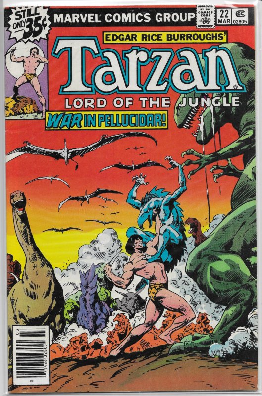 Tarzan   (Marvel)   #22 VG Sal Buscema/Mooney, John Buscema cover