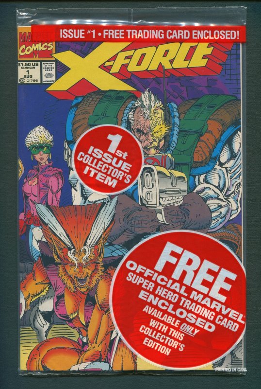 X-Force #1  (Poly-Bagged w/Cable Card) NM+/  August 1991