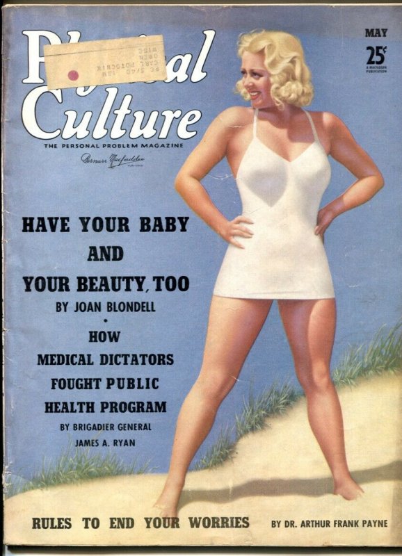 Physical Culture May 1939- Joan Blondell- Cheesecake VG