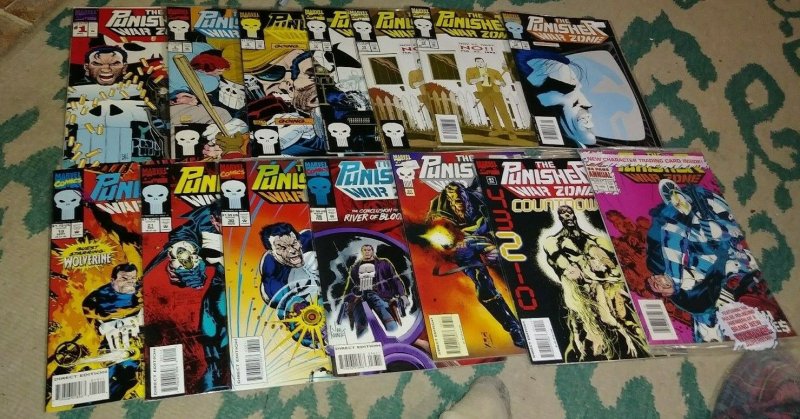 PUNISHER WAR ZONE # 1 4 9 12 14 14 15 19 21 30 36 37 41+ANNUAL 1 MARVEL 1993