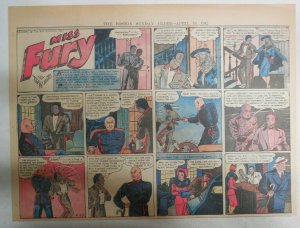 Miss Fury Sunday by Tarpe Mills from 4/19/1942 Size: 11 x 15  Very Rare Year #2