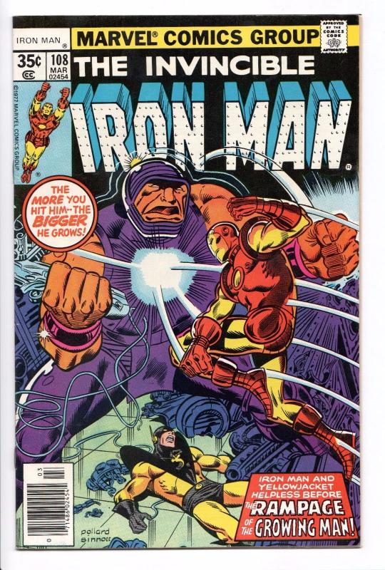 Iron Man #108 - App of Yellow Jacket (Marvel, 1978) VF-