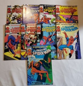 THE OFFICIAL MARVEL INDEX TO THE AMAZING SPIDER-MAN #1-9 (1985) VF/NM SET