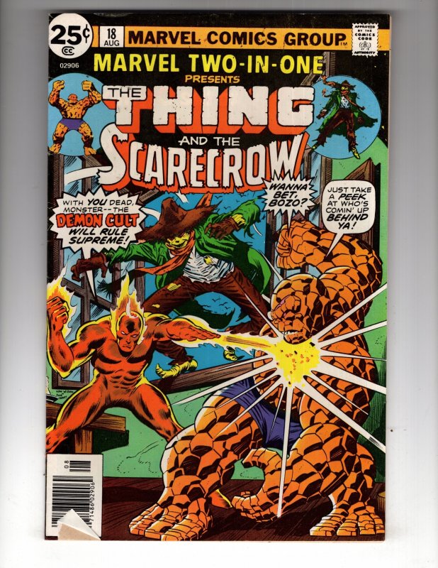 Marvel Two-in-One #18 (1976) The Thing & Scarecrow !!! Marvel Bronze / EC#2