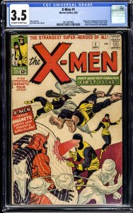 The X-Men #1 (1963) CGC Graded 3.5 - Origin & 1st Appearance!